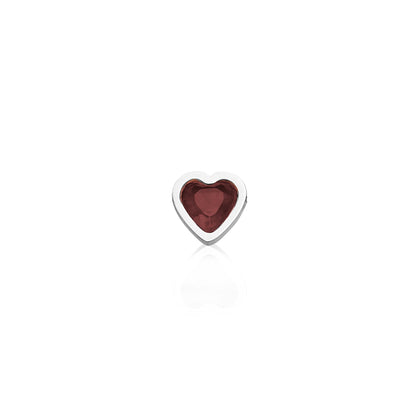 Made Mine Mini Heart Birthstone Necklace (Silver)