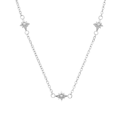 Organic Fingerprint Droplet Necklace (Silver)