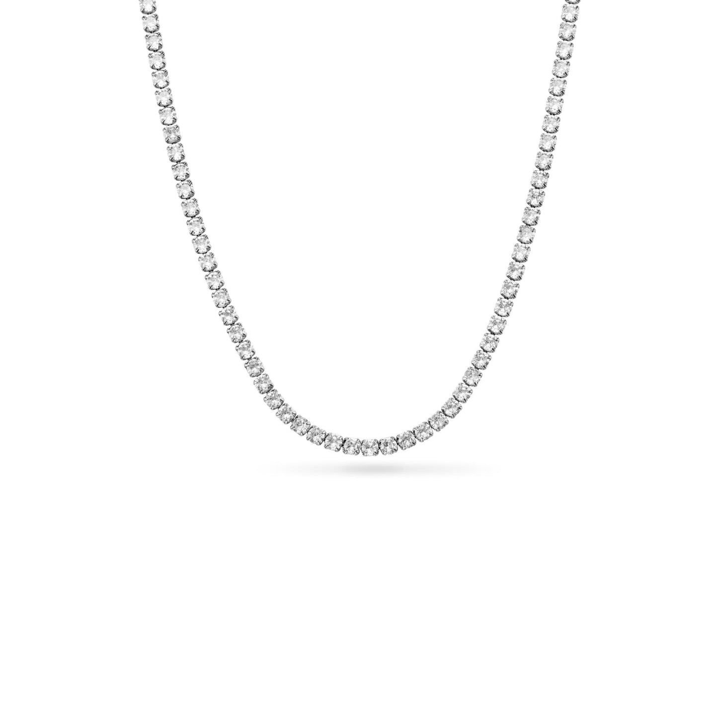 Floating Charm Heart Locket Necklace (Silver)