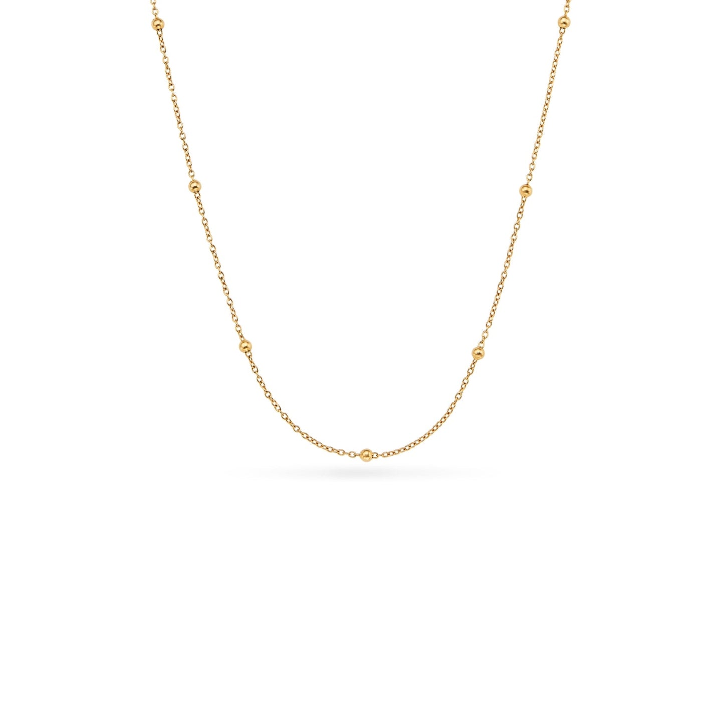 Pale Pink Opal Heart Necklace (Gold)