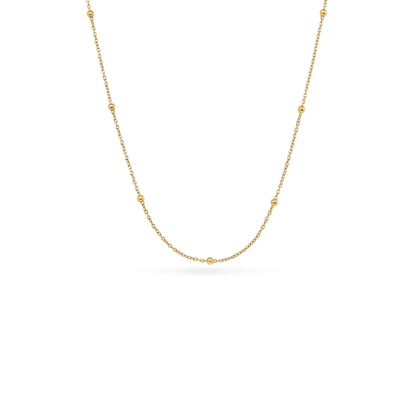 Mother of Pearl Cushion Necklace (Gold)