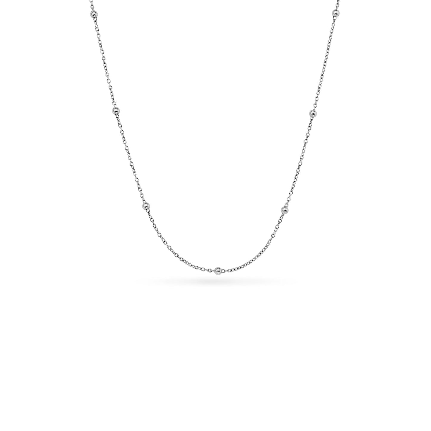 Mini Written In The Stars Initial Tag Necklace (Silver)