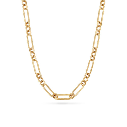 Layering Figaro Chain Necklace (Gold)
