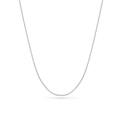 Fingerprint Moon & Star Tag Necklace (Silver)