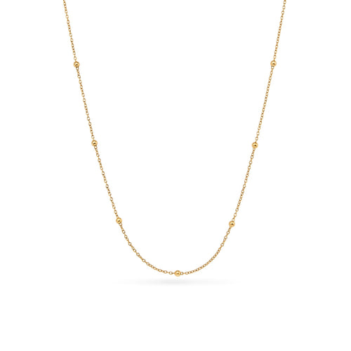 Sphere Chain Necklace (Gold) Pearl Clover Necklace Test