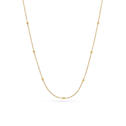 Fingerprint Moon & Star Tag Necklace (Gold)