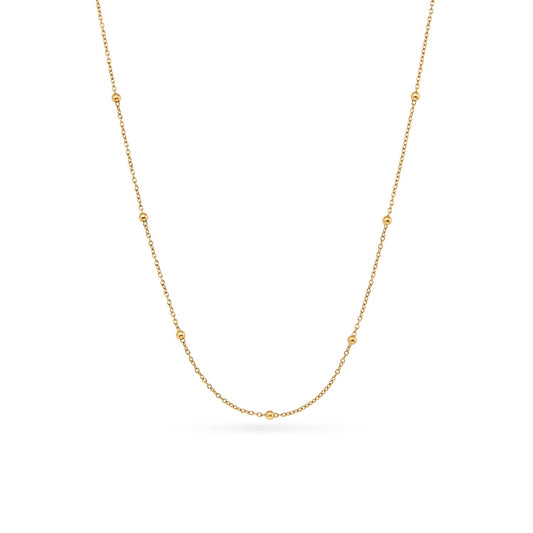 Sphere Chain Necklace 14-16in (Gold)