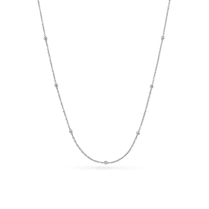 Mini Written In The Stars Initial Tag Necklace (Silver)