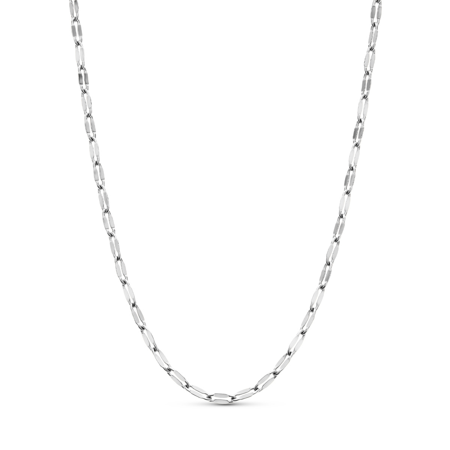 Mother of Pearl Cushion Necklace & Earrings Set (Silver)