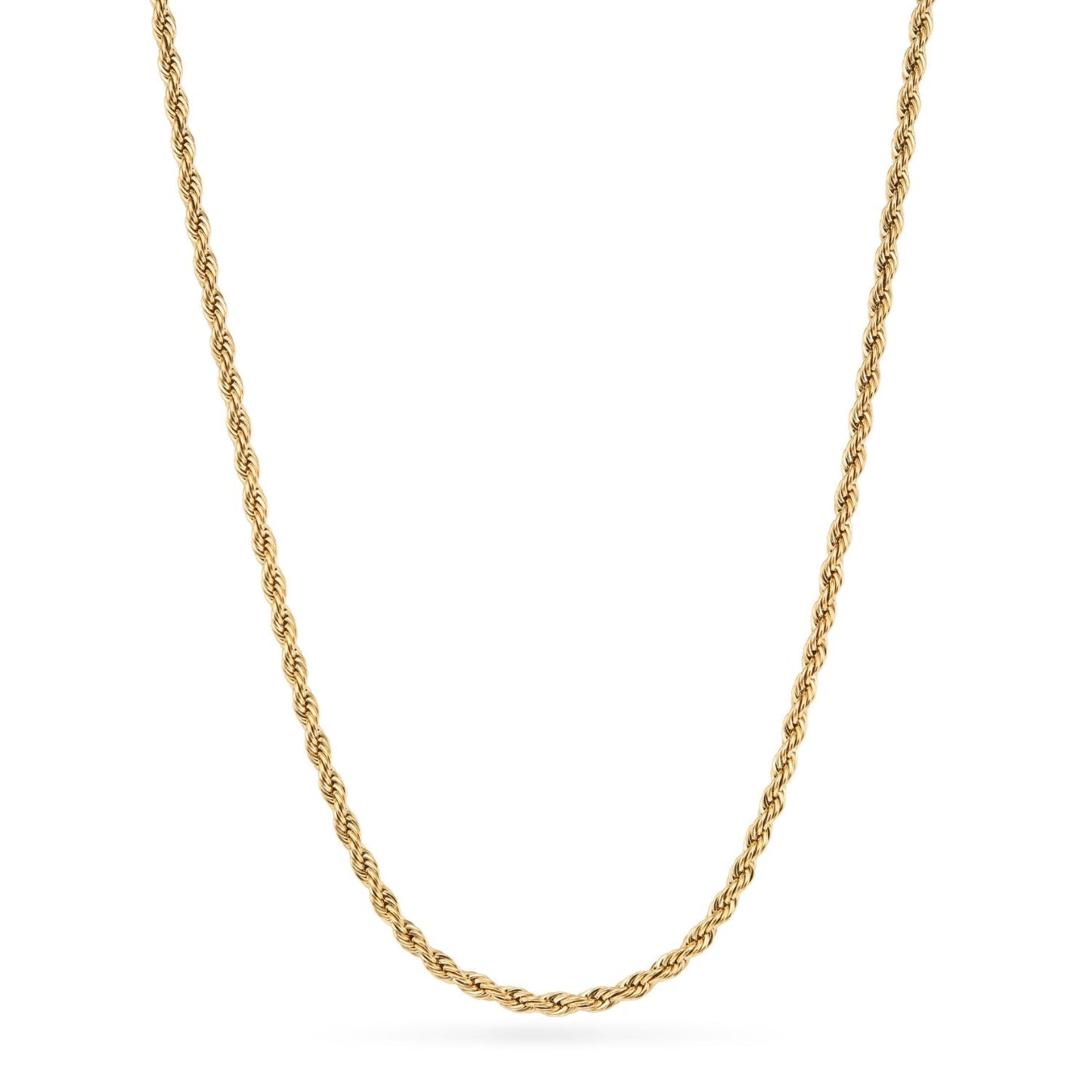 Blue Lace Agate Cushion Necklace (Gold)