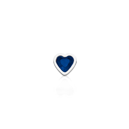 Made Mine Mini Heart Birthstone Necklace (Silver)