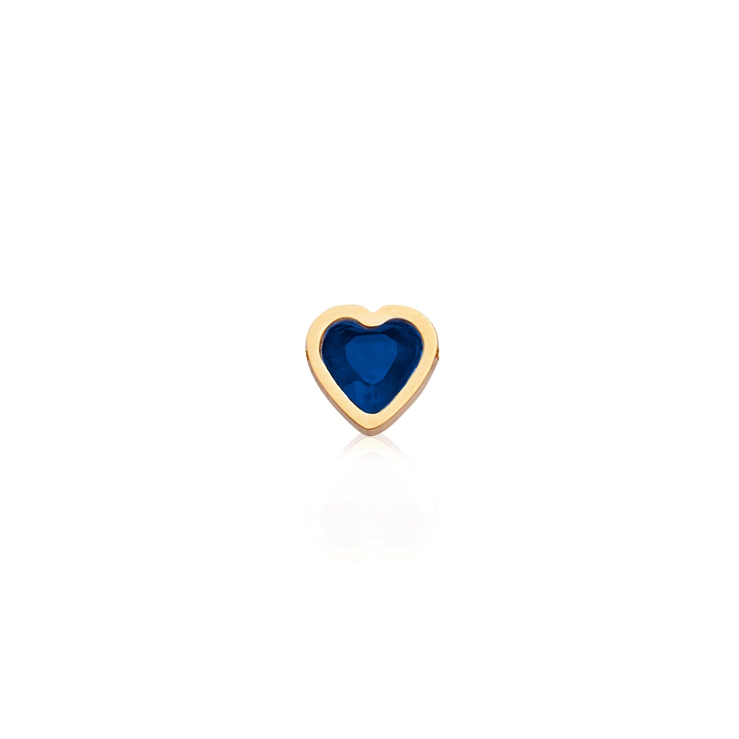 Made Mine Mini Heart Birthstone Necklace (Gold)