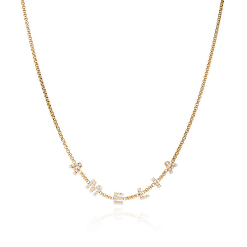 Pearl Custom Name Necklace (Gold)