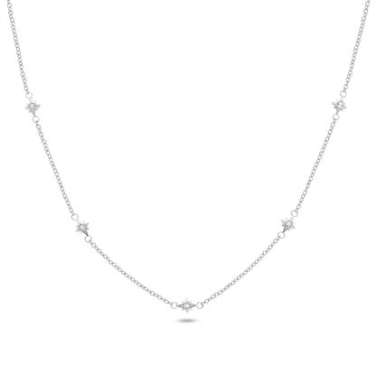 Mother of Pearl Cushion Necklace & Earrings Set (Silver)