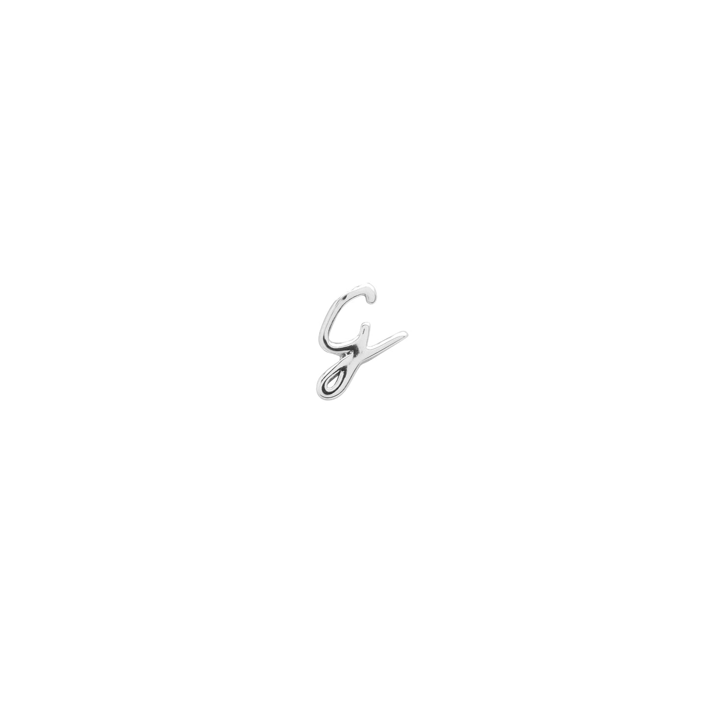 Signature Initial Stud Earring (Silver)