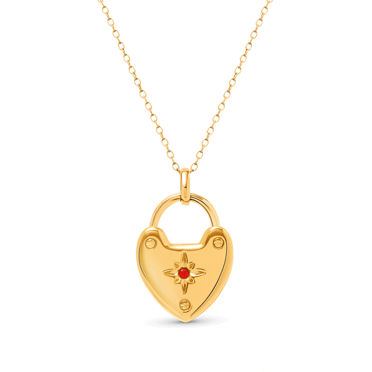 Photo Love Locket Necklace (Gold)