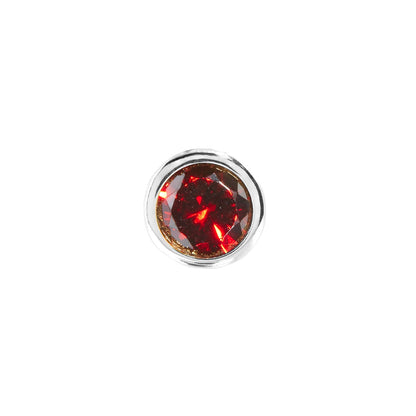 Birthstone Huggie Charm (Silver)