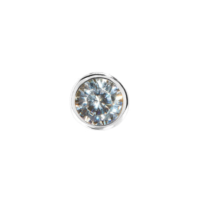 Birthstone Huggie Charm (Silver)