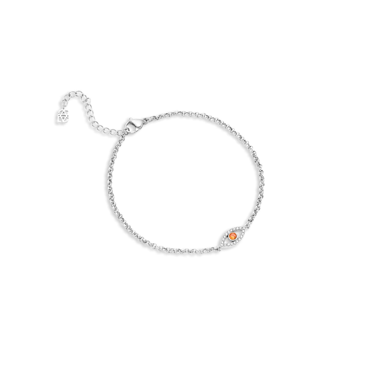 Custom Evil Eye Bracelet (Silver)