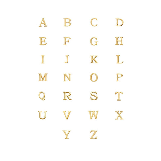 Initial Zip Pull Charm (Gold)