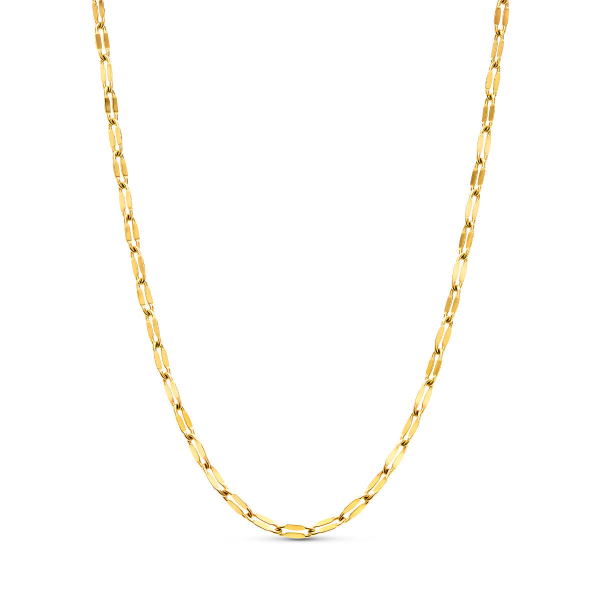 Double Heart Token Fingerprint Necklace (Gold & Silver)