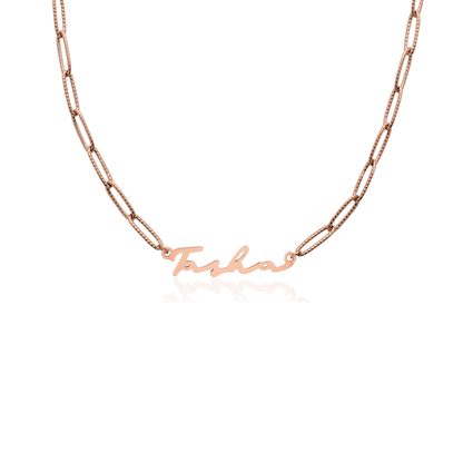 Signature Name Necklace - Rose Gold