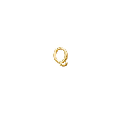 Initial Zip Pull Charm (Gold)