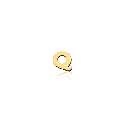 Made Mine Mini Letter Sphere Chain Necklace (Gold)