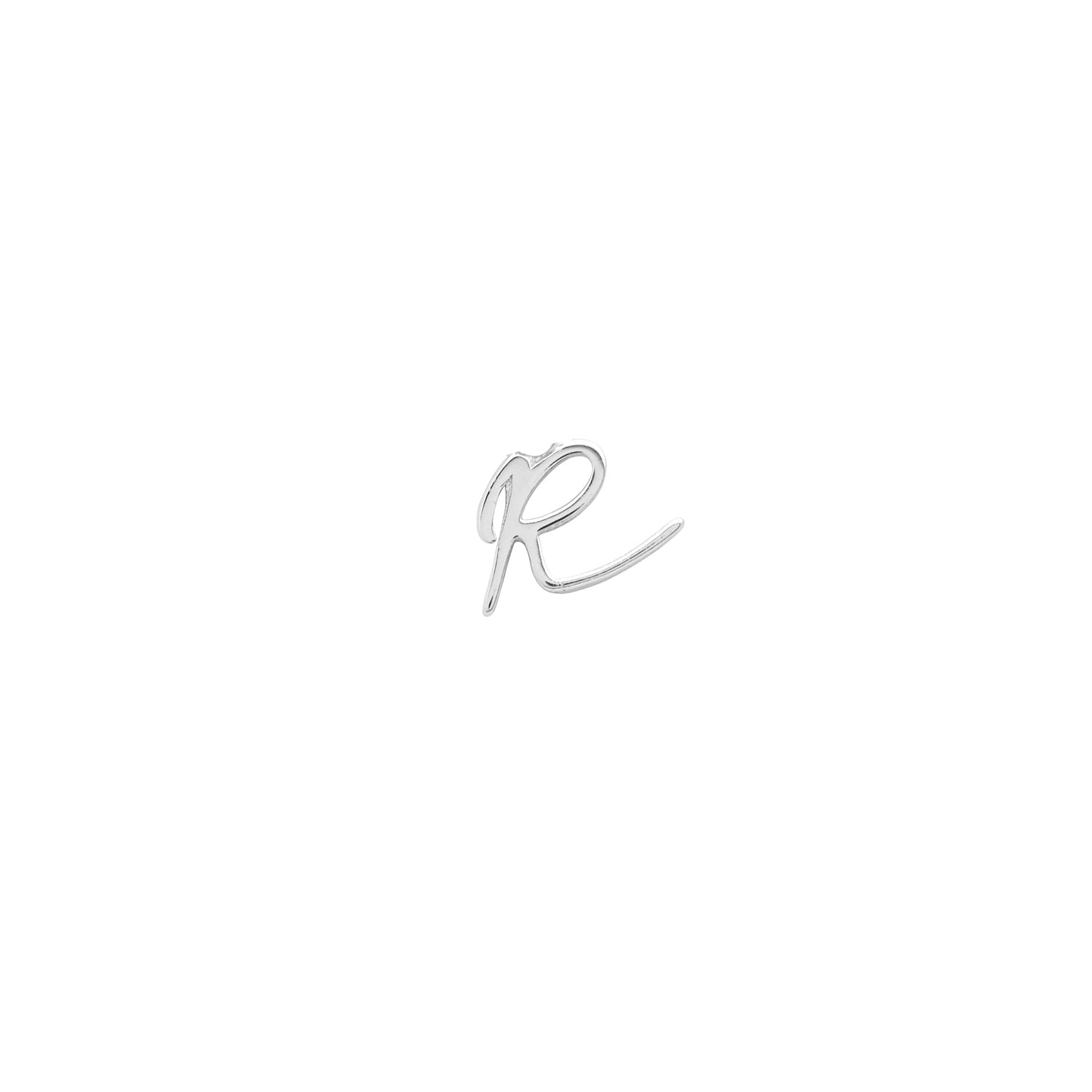 Signature Initial Stud Earring (Silver)