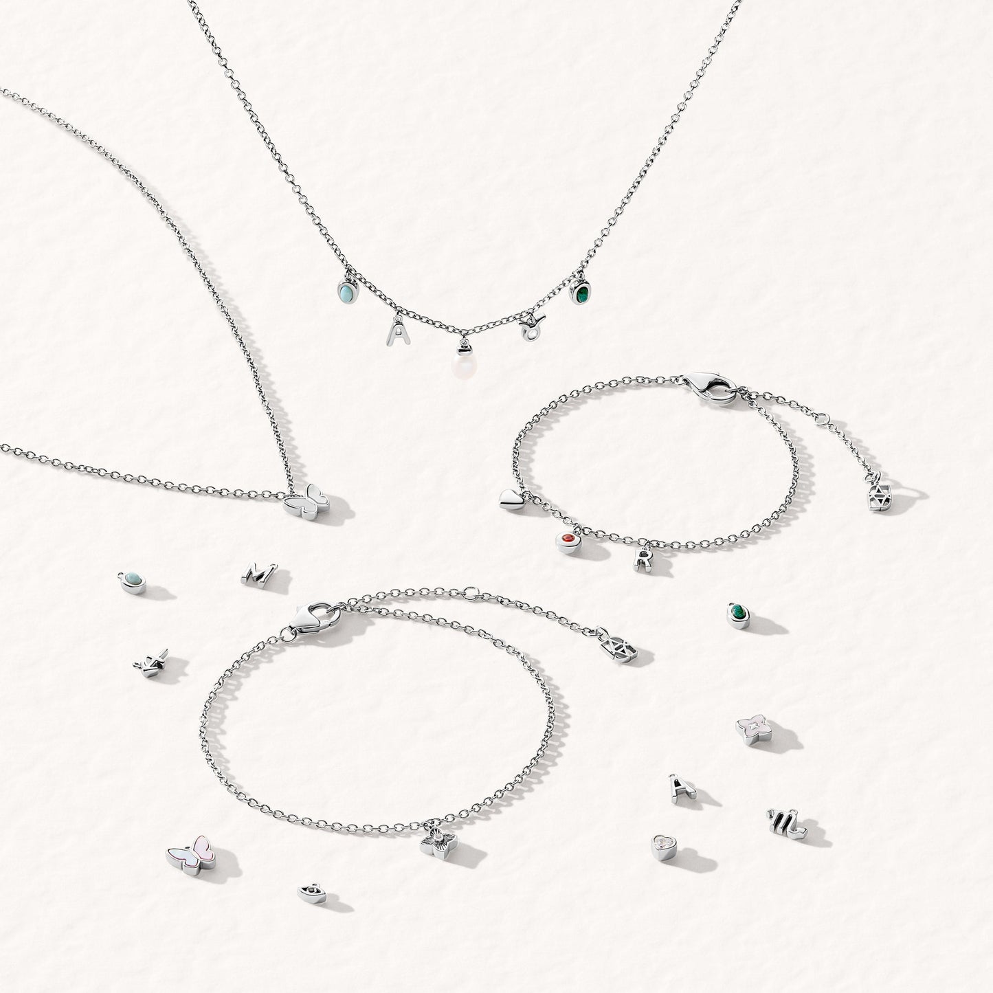 Made Mine Fine Charm Necklace (Silver)