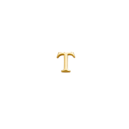Initial Zip Pull Charm (Gold)