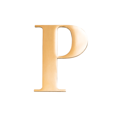 Metal Letter Pins (Gold)