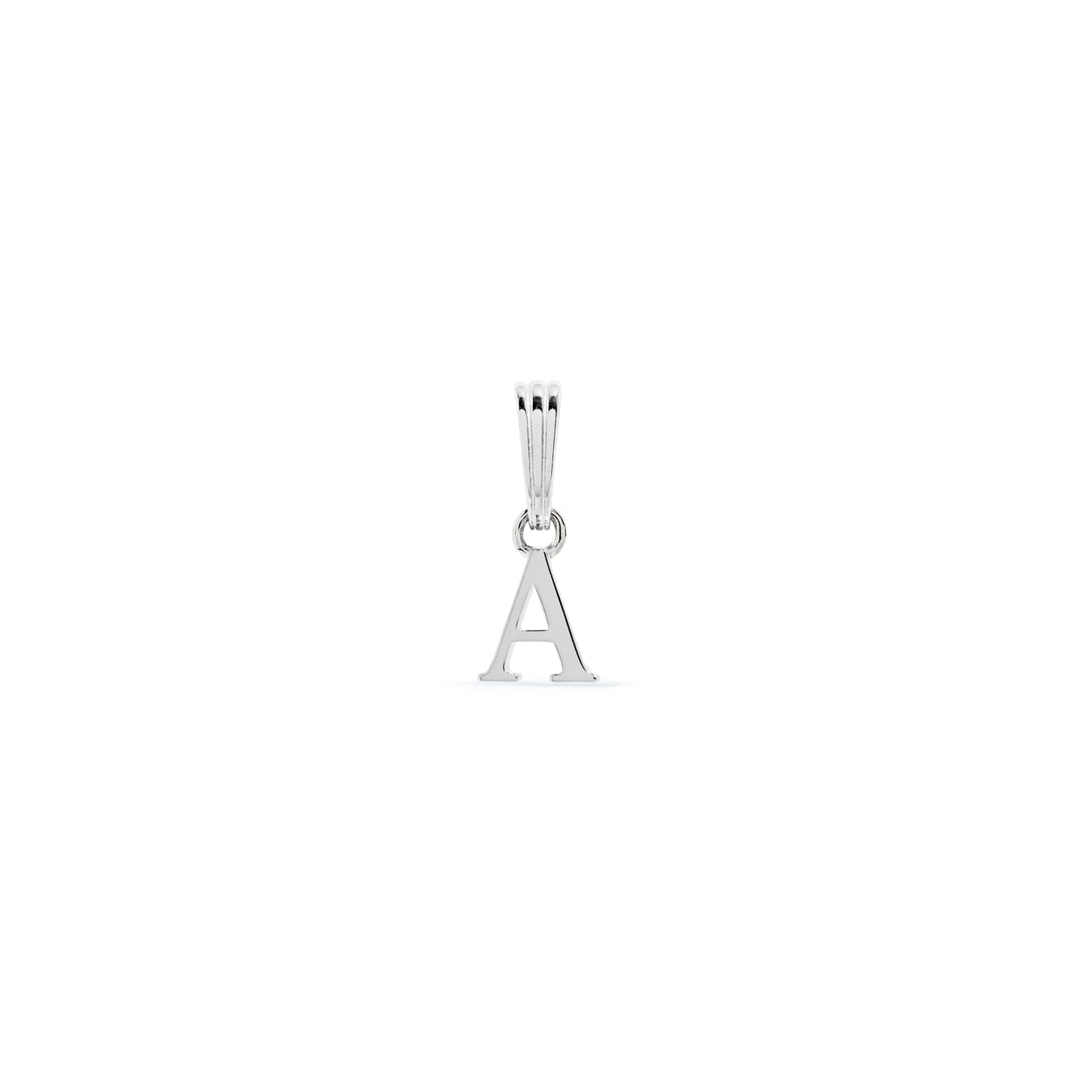 Sterling Silver Mini Initial Pendant (Silver)