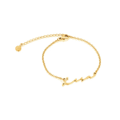 Matching 'Mini & Me' Signature Name Bracelet Set (Gold)